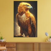 Majestic Golden Eagle Portrait  Canvas Afdruk (Insitu (Woonkamer))