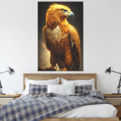 Majestic Golden Eagle Portrait  Canvas Afdruk (Insitu (Slaapkamer))