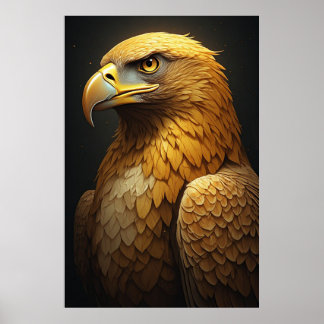 Majestic Golden Eagle Portrait  Poster