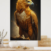 Majestic Golden Eagle Portrait  Poster (Keuken)