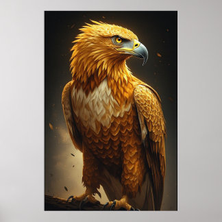 Majestic Golden Eagle Portrait  Poster