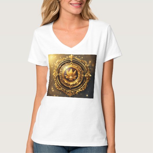Majestic Golden Laurel Embleem T-shirt (Voorkant)