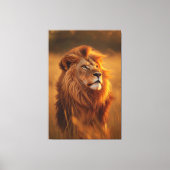 Majestic Golden Lion at Sunset – Canvas Wall Art Afdruk (Voorkant)