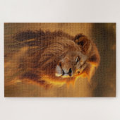 Majestic Golden Lion Sunset Puzzle Legpuzzel (Horizontaal)