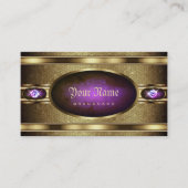 Majestic Golden Snake Pattern en Faux Rhinestones Visitekaartje (Voorkant)