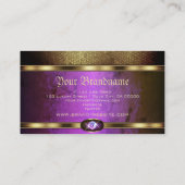 Majestic Golden Snake Pattern en Faux Rhinestones Visitekaartje (Achterkant)