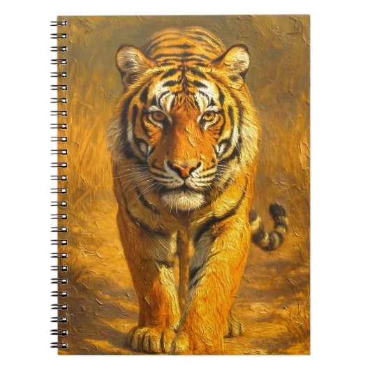 Majestic Golden Tiger Notebook - Wildlife Art Jour Notitieboek (Voorkant)
