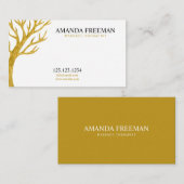 Majestic Golden Tree Massage Therapeut Visitekaartje (Voorkant / Achterkant)