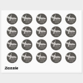 Majestic Goose retouradres Ronde Sticker (Vel)