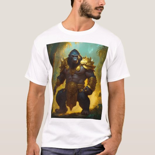 Majestic Gorilla: King of the Oerwoud T-shirt (Voorkant)