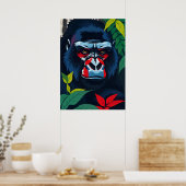 Majestic Gorilla Portrait – Oerwoud Alpha Art Poster (Keuken)