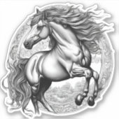 Majestic Gotisch Paard Waterdicht Sticker (Voorkant)