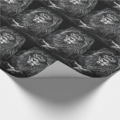 Majestic Gray Lions Pattern Cadeaupapier (Hoek)