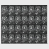 Majestic Gray Lions Pattern Cadeaupapier (Vlak)
