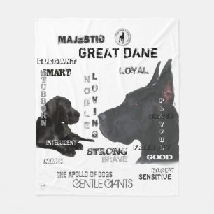 Majestic Great Danes Fleece Deken