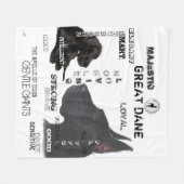 Majestic Great Danes Fleece Deken (Voorkant (Horizontaal))