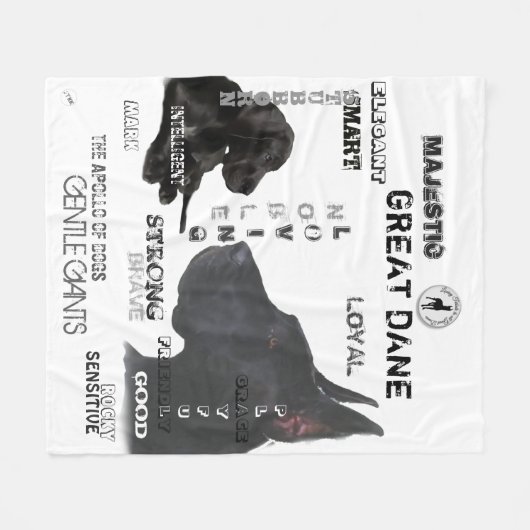 Majestic Great Danes Fleece Deken (Voorkant (Horizontaal))