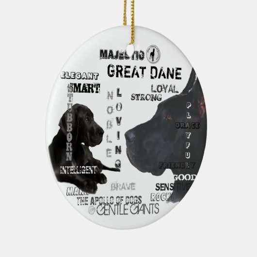 Majestic Great Danes Keramisch Ornament (Rechts)
