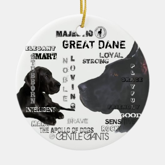 Majestic Great Danes Keramisch Ornament (Voorkant)