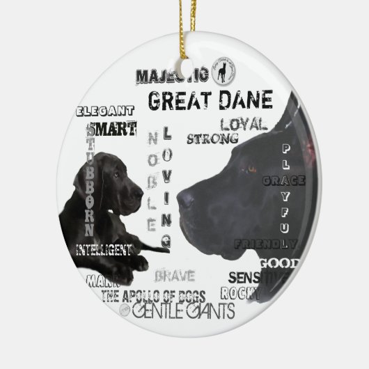 Majestic Great Danes Keramisch Ornament (Links)