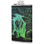 Majestic Green Lion Persoonlijke naamfles Heupfles (Links)