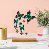 Majestic Green Swallowtail Butterfly Acryl Bord (Huwelijk)