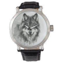 Majestic Grey Wolf Prachtige Waterverf Wildlife