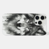 Majestic Grey Wolf Prachtige Waterverf Wildlife iPhone Hoesje (Achterkant horizontaal)