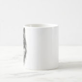 Majestic Grey Wolf Prachtige Waterverf Wildlife Koffiemok (Center)