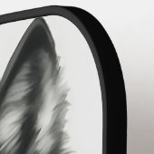 Majestic Grey Wolf Prachtige Waterverf Wildlife Pickleball Paddle (Links Detail)