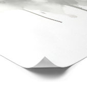 Majestic Grey Wolf Prachtige Waterverf Wildlife Poster (Hoek)