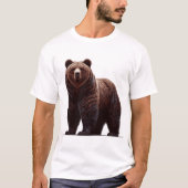 Majestic Grizzly Beer Illustratie – Sterkte en T-shirt (Voorkant)