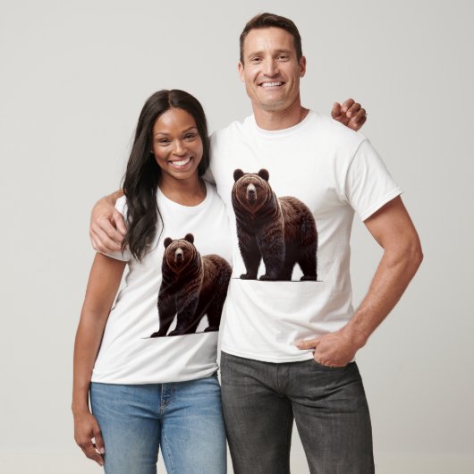 Majestic Grizzly Beer Illustratie – Sterkte en T-shirt (Unisex)