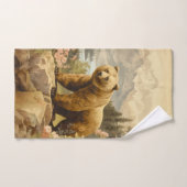 Majestic Grizzly Beer in een bos Handdoek (Handdoek)