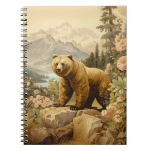 Majestic Grizzly Beer in een bos Notitieboek