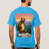 Majestic Grizzly Beer in het bos T-shirt" T-shirt (Achterkant)