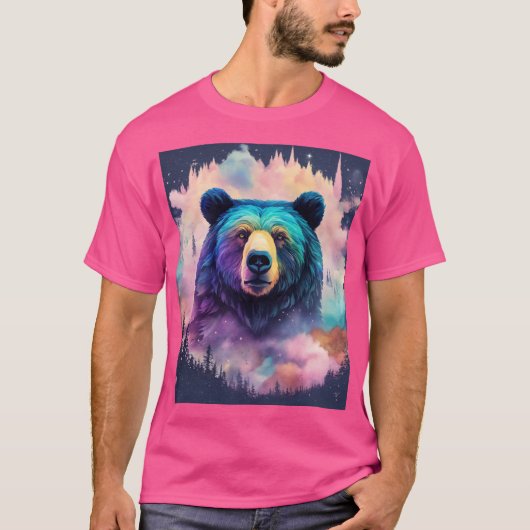 Majestic Grizzly Beer in het bos T-shirt" T-shirt (Voorkant)