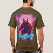 Majestic Grizzly Beer in het bos T-shirt" T-shirt (Achterkant)