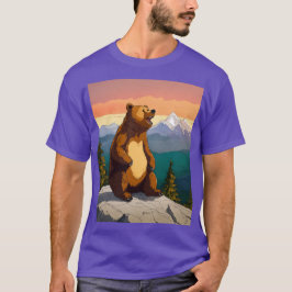 Majestic Grizzly Beer in het bos T-shirt" T-shirt