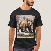 Majestic Grizzly: Bewaker van het Bos T-shirt (Voorkant)