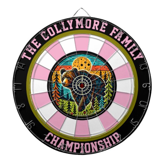 Majestic Grizzly met Target Art Dartbord (Voorkant)