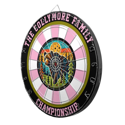 Majestic Grizzly met Target Art Dartbord (Voorkant Rechts)