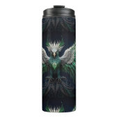 Majestic Groene & Witte Phoenix Vogel Thermosbeker (Voorkant)