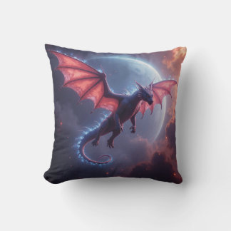 Majestic Guardian: Nebula Dragon Pillow Kussen