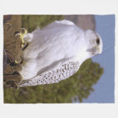 Majestic Gyrfalcon Fleece Deken (Voorkant (Horizontaal))
