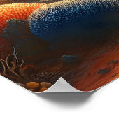 Majestic haai glijdt boven levendige koraaltuin poster (Hoek)