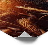 Majestic Haan te midden van Verdant grasland Poster (Hoek)