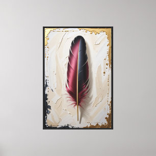 Majestic Harmony Feather Luxe Canvasprint Canvas Afdruk