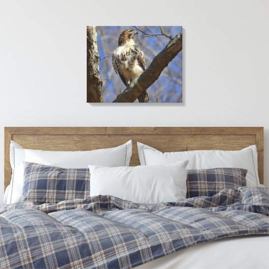 Majestic Hawk Canvas Afdruk (Insitu (Slaapkamer))