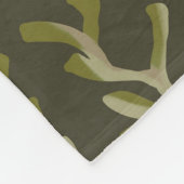 Majestic hert Abstract groen bos Fleece Deken (Hoek)